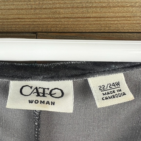 Cato Womens Shirt  Burnout Velvet  Whimsigoth Witchy Gothic Artsy Floral 22 24W - Picture 7 of 8